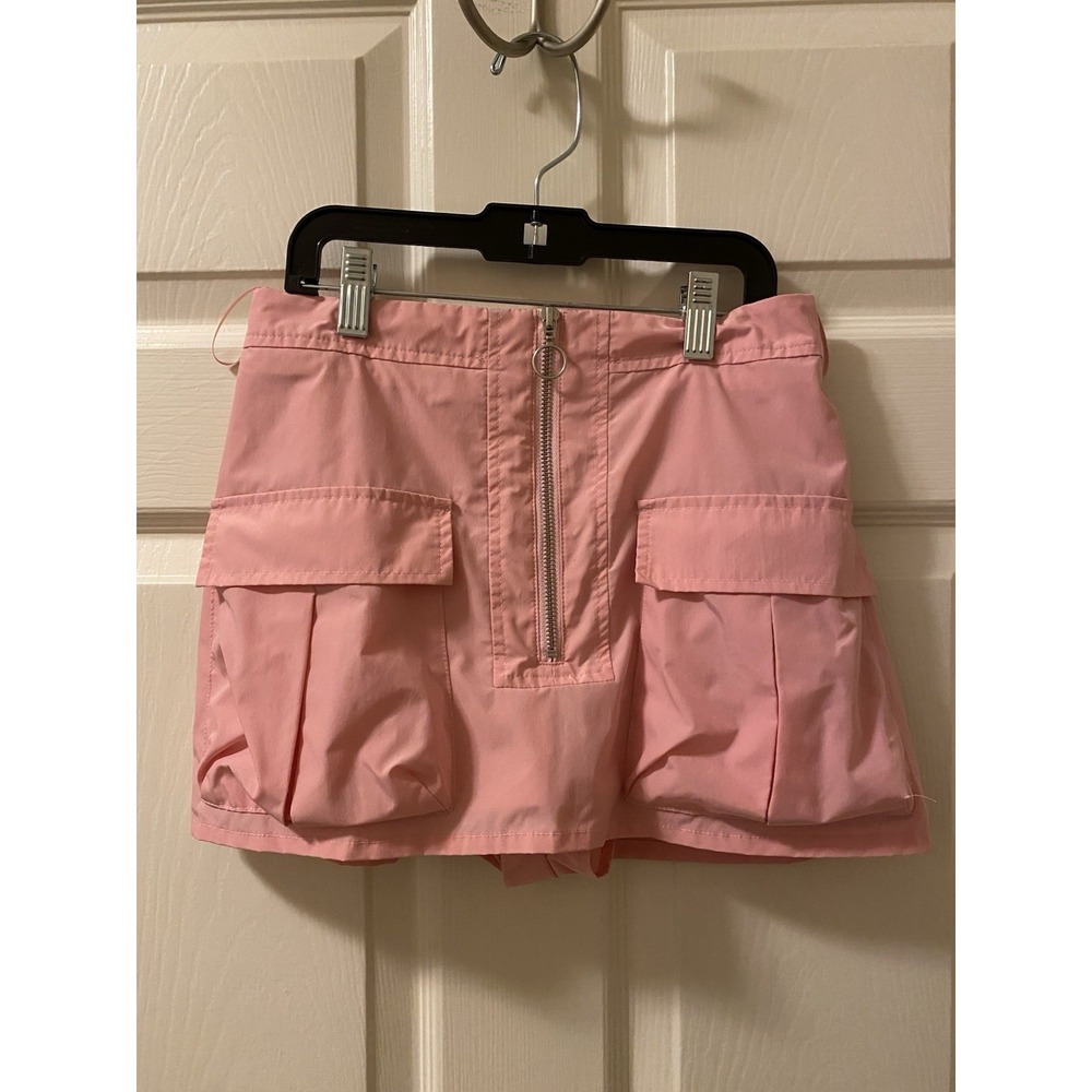 Amanda Uprichard Skort Pink Cargo Pockets Zipper Front Size XS X-Small